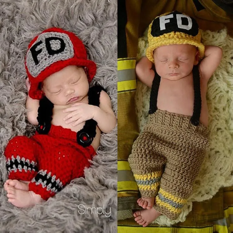 Милый детский костюм для фотосессии для новорожденных мальчиков и девочек реквизит, одежда комплект с шапкой, унисекс, шерстяная теплая Модная детская красная Регулируемая шапка