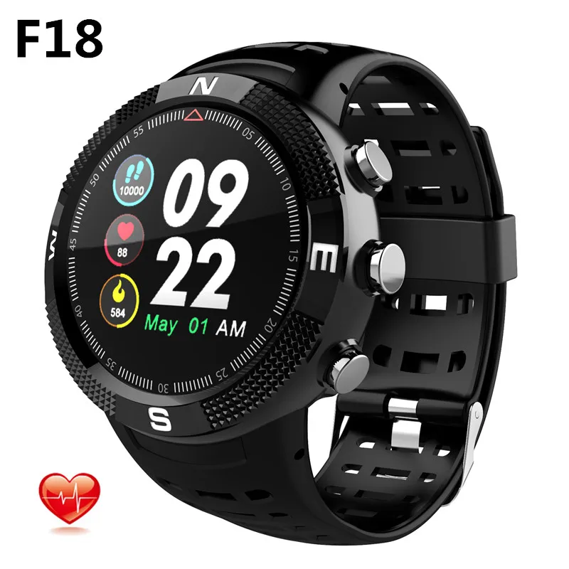 

F18 smart watch GPS Bluetooth watch HD color screen heart rate monitoring IP68 waterproof support Bluetooth 4.2 Android and IOS