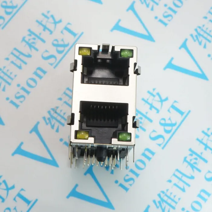 Двойная светодиодная лента RJ45 2*1 90 с сетевым интерфейсом шрапнель экранированная