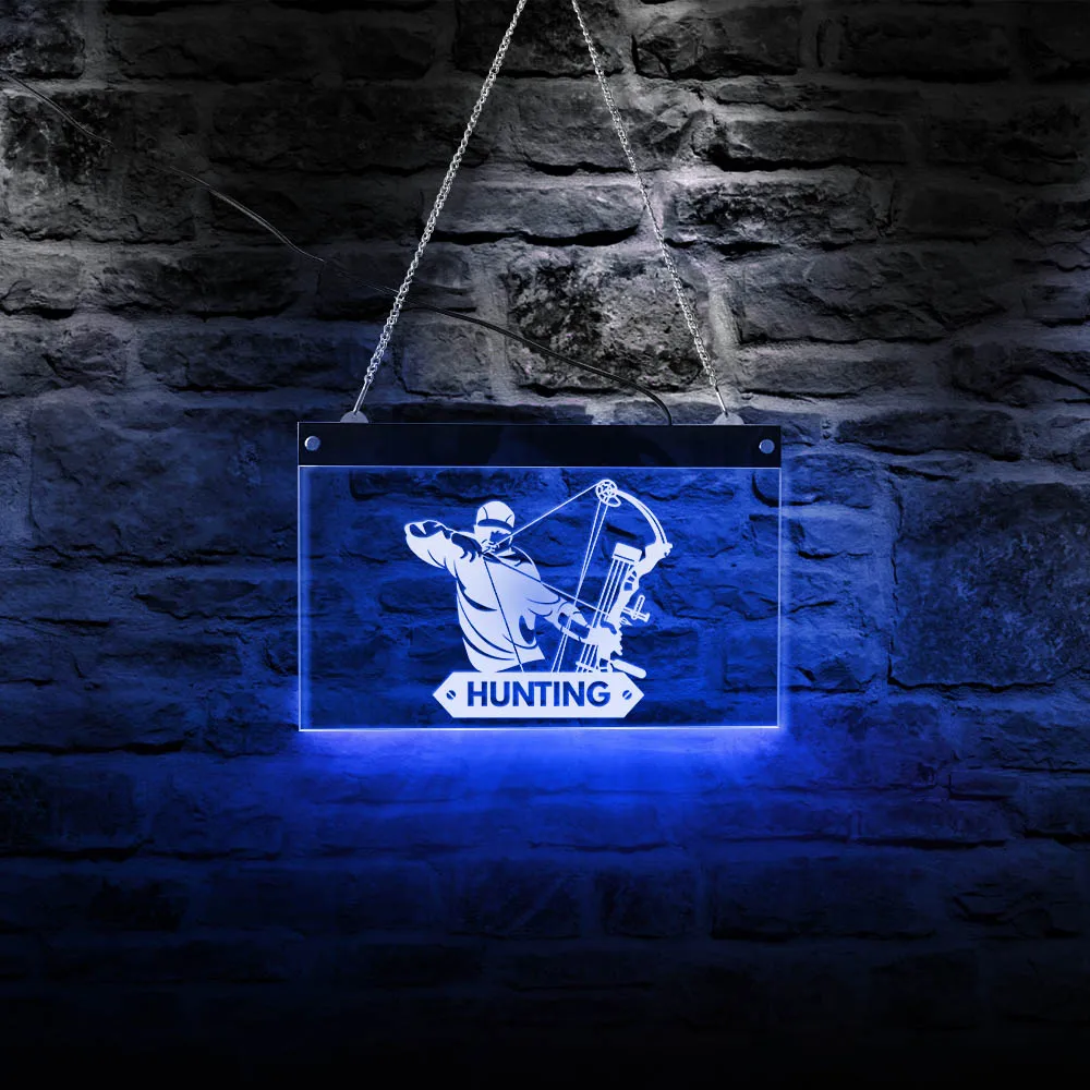 Preise Hunter LED Neon Zeichen Multi farbe LED Beleuchtung Wand Kunst Jagd Wand Zeichen für Kühles Licht Mann Cave Zimmer licht Up Dekoration