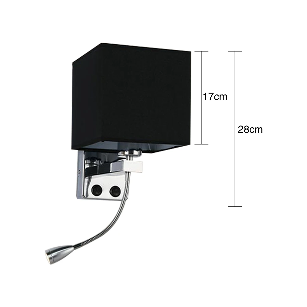 

New Reading Night Home Bedroom Bedside Led Adjustable Study Surface Mounted Cloth Modern Eye Protection Wall Light Living Room