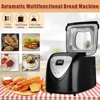 

Multi-function Bread Machine LCD Fully Automatic Small mini Intelligent Toaster Bread Maker Ferment Flour Maker 700W 220V
