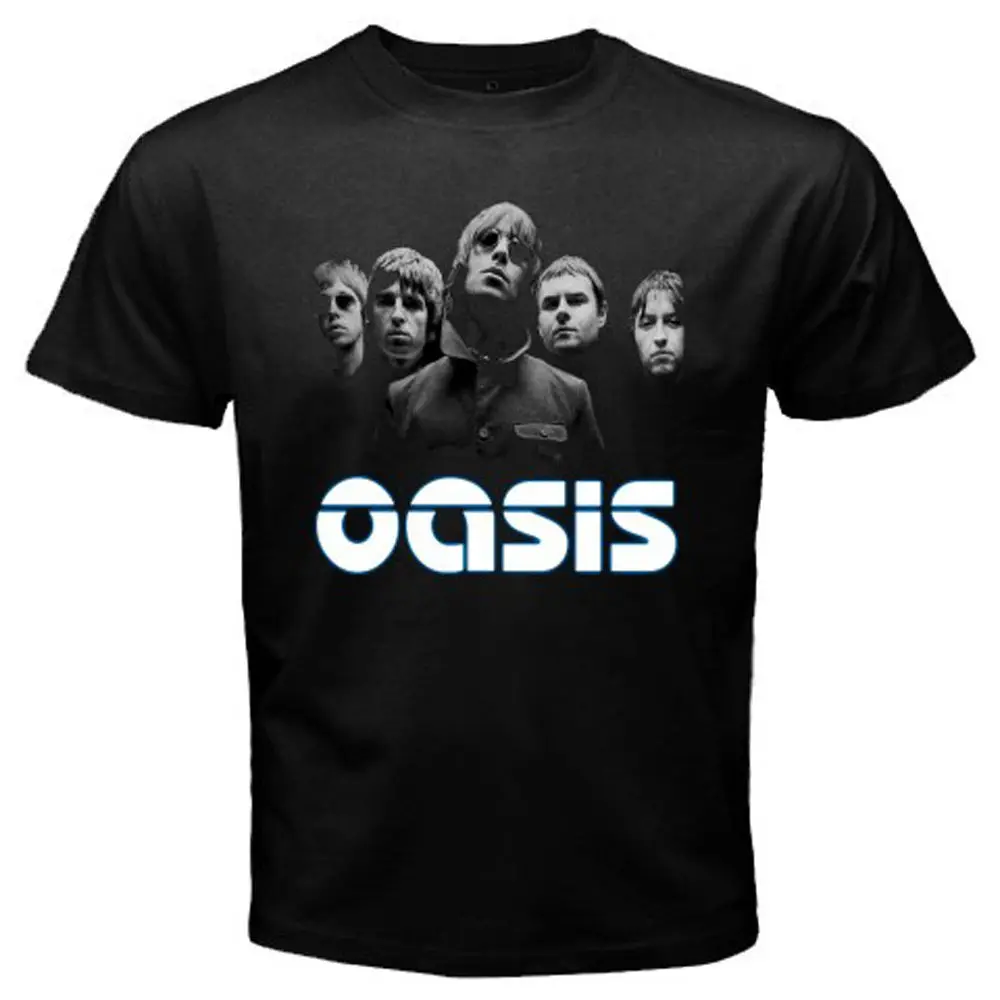 Новинка Мужская черная футболка OASIS британской рок-группы размеры от S до 3XL