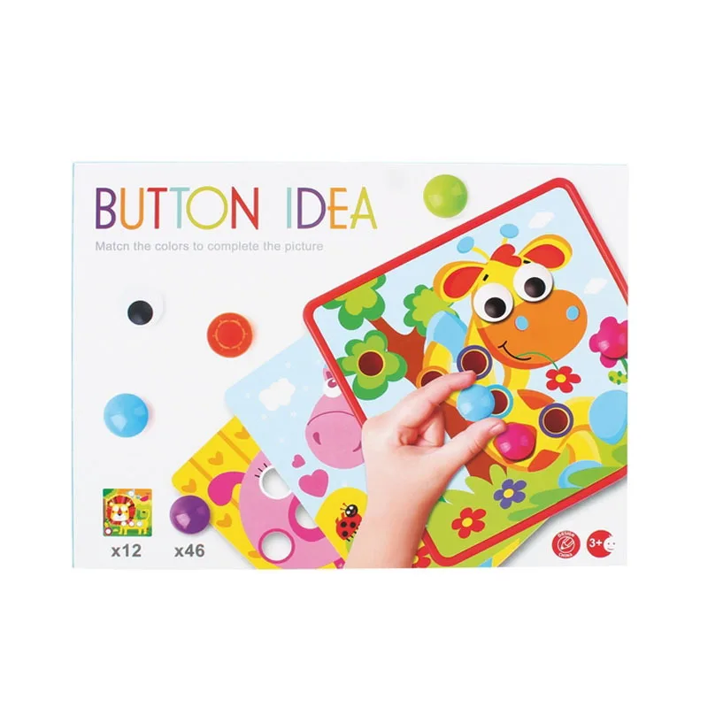 

Children DIY Creative-Mushroom Nail Power Strip Toy Educational Early Education Color Cognitive Fight Inserted Jigsaw Puzzle Bui