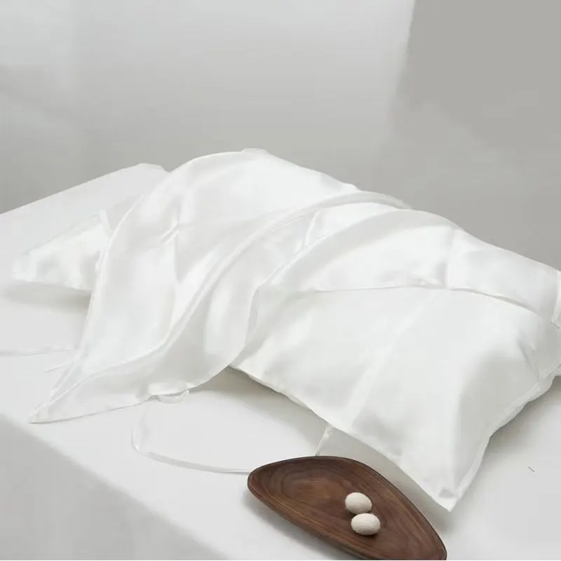 19 Momme Silk Pillow Towel Heavy Silk Pillow Towel 100% Mulberry Satin Pure Color Tie to The 1PC