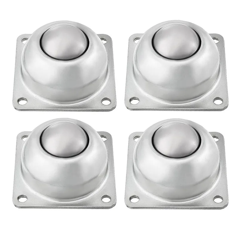 

ABSF CY-38A 1-1/2 Inch Carbon Steel Square Flange Roller Ball Transfer Bearing 4PCS