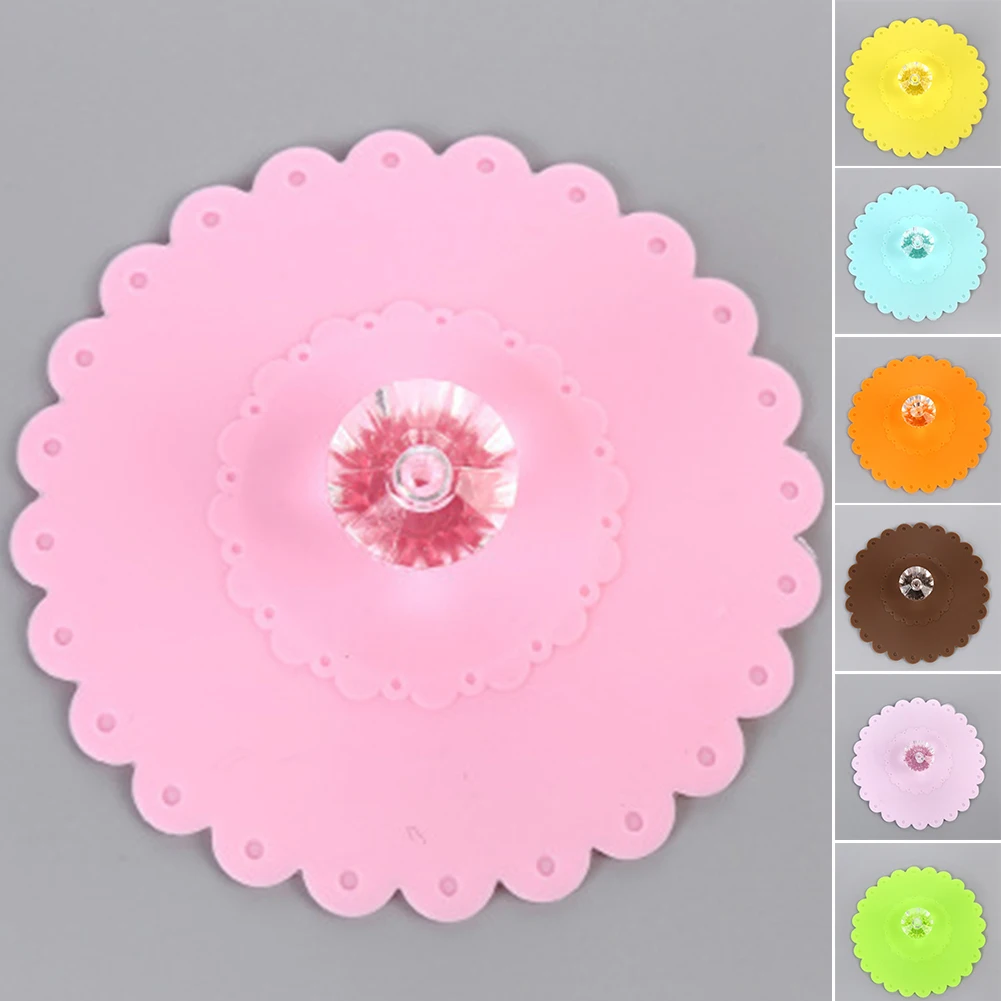 7 шт., милая Крышка для чашек с присоской, крышка для чая, многоразовая, для кухни, офиса, дома, герметичная Силиконовая крышка, Анти-пыль, кофейная кружка