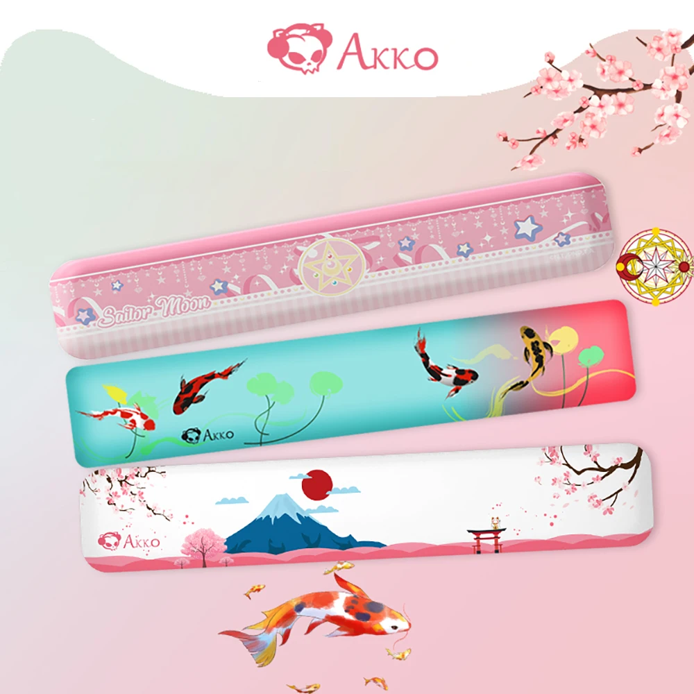 Коврик для мыши AKKO с подставкой клавиатуры и запястья нескользящий Силиконовый