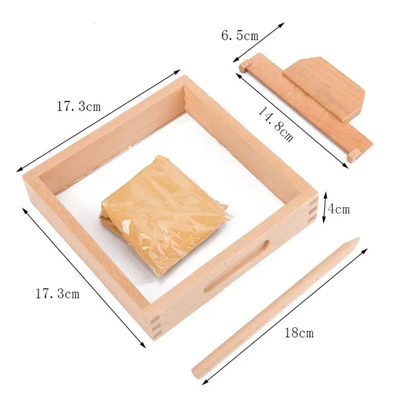  1Set Wooden Sand Table Writing Painting Tools Toy for Kids Children Early Education Learning Toy Gi