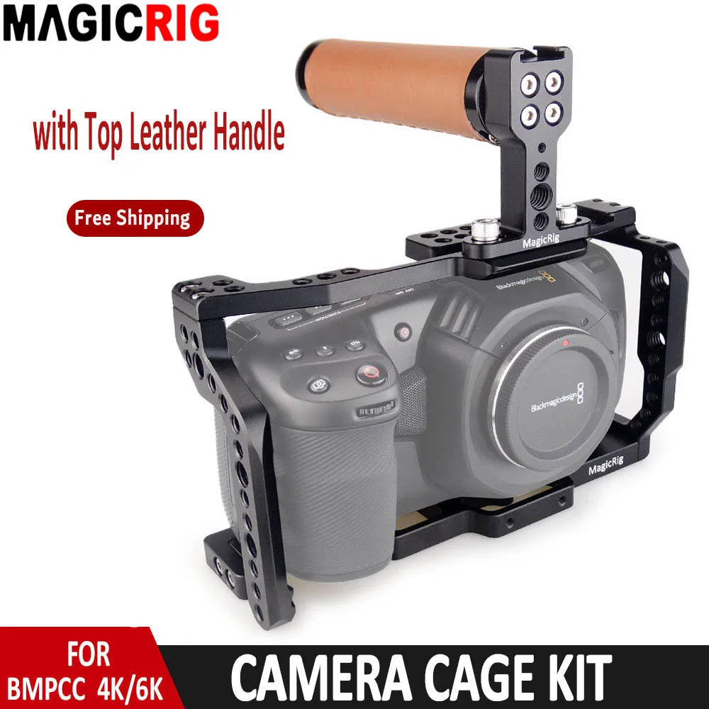 Набор клетки для камеры MAGICRIG с верхней кожаной ручкой Blackmagic Pocket Cinema Camera BMPCC 4K /BMPCC 6K