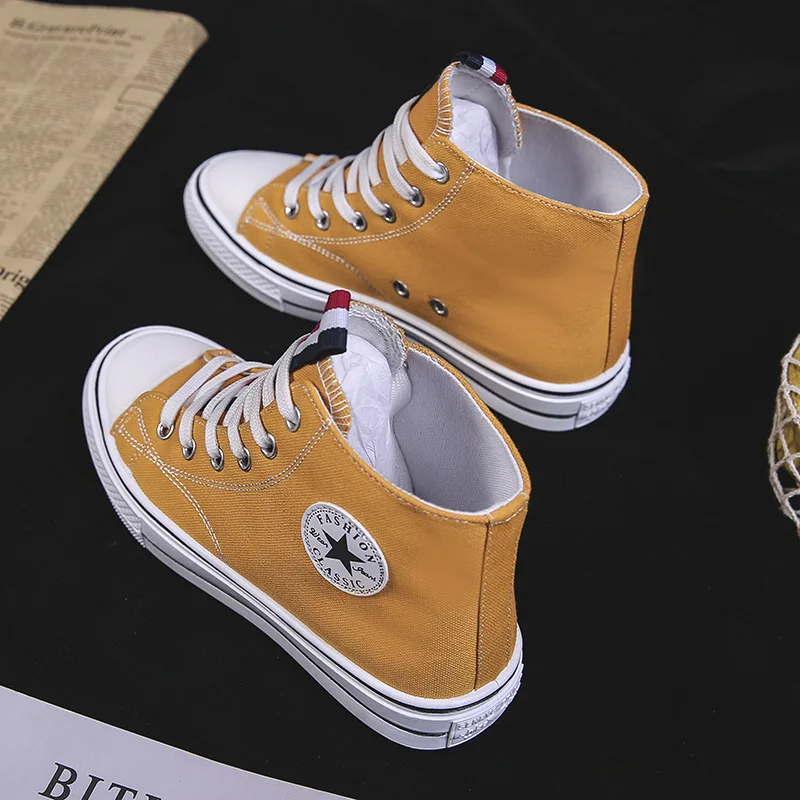 

Hight-top Canvas Shoes Women's 2019 New Style Autumn Versatile Shoe Students Korean-style Shoes Women