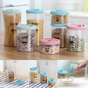 

Plastic Kitchen Food Cereal Grain Bean Rice Storage Box Container Case Organizer