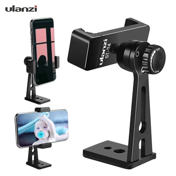 

Ulanzi ST-04 Phone Clip Holder Clamp Bracket Aluminum Alloy 360 Rotatable for iPhone Samsung Huawei Smartphones Red/Black