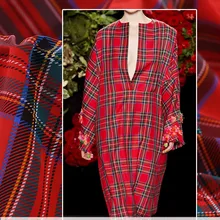 114 см широкая клетчатая шелковая ткань с принтом метр цифровой печати креп де шин шелковая рубашка из ткани платье ткань оптом шелковая ткань