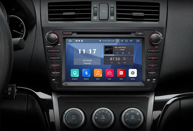" Android 9,0 Pie OS автомобильный DVD Мультимедиа Навигация gps радио для Mazda 6 2009-2012 с CarPlay/Android Авто поддержка