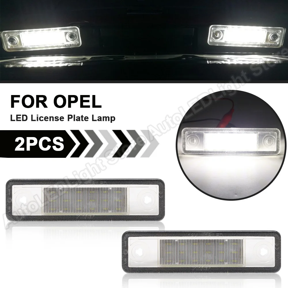 

2x For Opel Astra F Astra G Corsa B Omega A Omega B Vectra B Zafira A Car LED License Plate Lights 12V White Number Plate Lamp