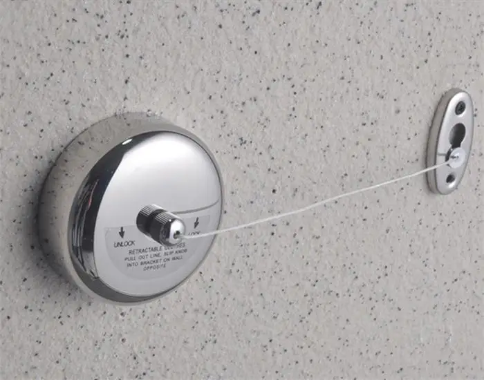 2.5m Outdoor Stainless Steel Retractable Clothesline Slip-resistant Balcony Clothing Rope Laundry Rack Clothes Hanger