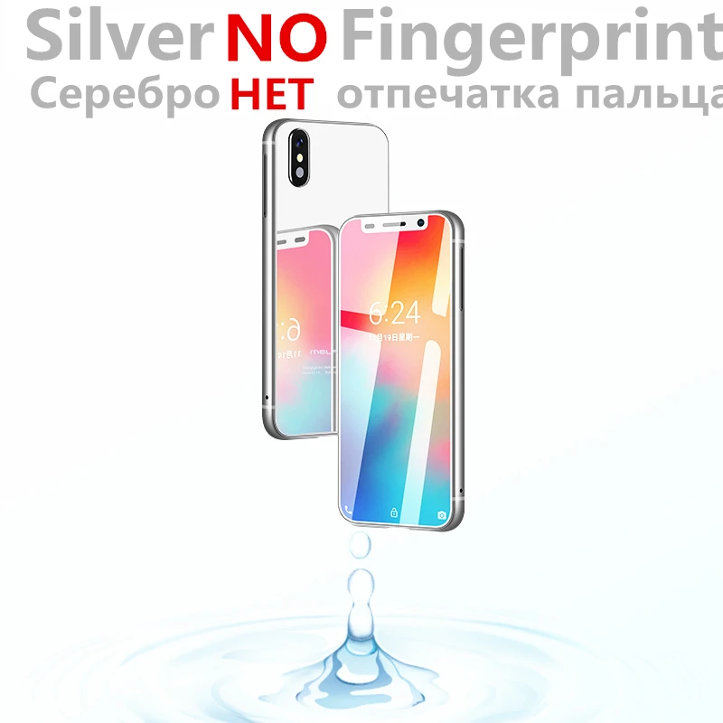 Melrose карманный мини-смартфон с отпечатком пальца ультратонкий 3,4 дюймов MTK Android 8,1 Google Play Store студенческий Android Мобильный fone - Цвет: Silver No Fingerprin
