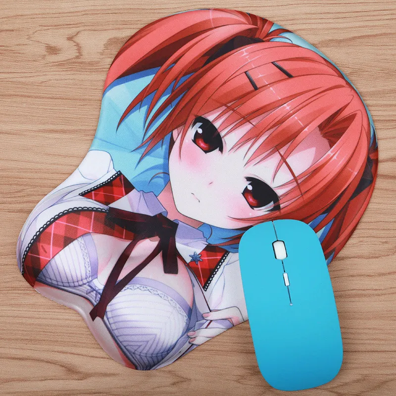 FFFAS 3D коврик для Мыши Эргономичный Oppai косички для девушек геймер Коврик для мыши для запястья удобный ноутбук ПК