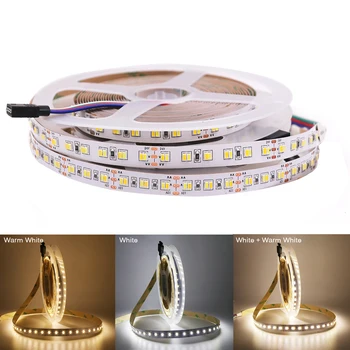 

12V Led Tape Light CCT SMD 3014 5m 1080 Pixle Strip Flexible LED 216LEDs/m Super Bright Home Decoration White + Warm White