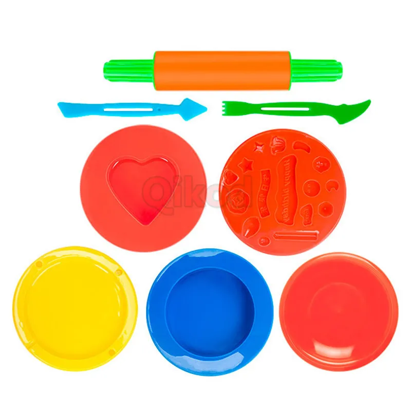 New Educational Plasticine Mold Modeling Clay Kit Slime Toys For Child Plastic Play Dough Tools Sets DIY Kid Cutters Moulds Toys 5