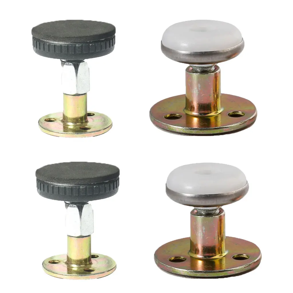 4 Pieces Adjustable Threaded Bed Frame Anti-Shake Tool Support for Room Wall and Furniture DIY