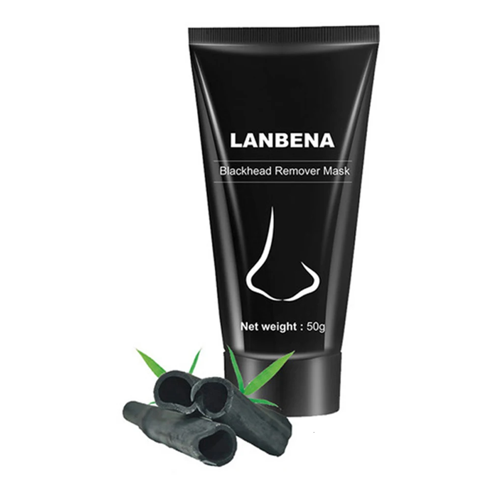 LANBENA, черная маска для удаления черных точек на носу, уход за лицом, лечение акне, Очищающая маска, полоска пор, глубокое очищение кожи, маска для ухода за кожей