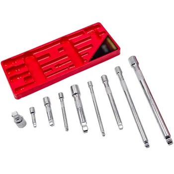 

9PC WOBBLE BAR SET SOCKET WRENCH EXTRA LONG EXTENSION TOOLS 1/4" 3/8" 1/2" DRIVE