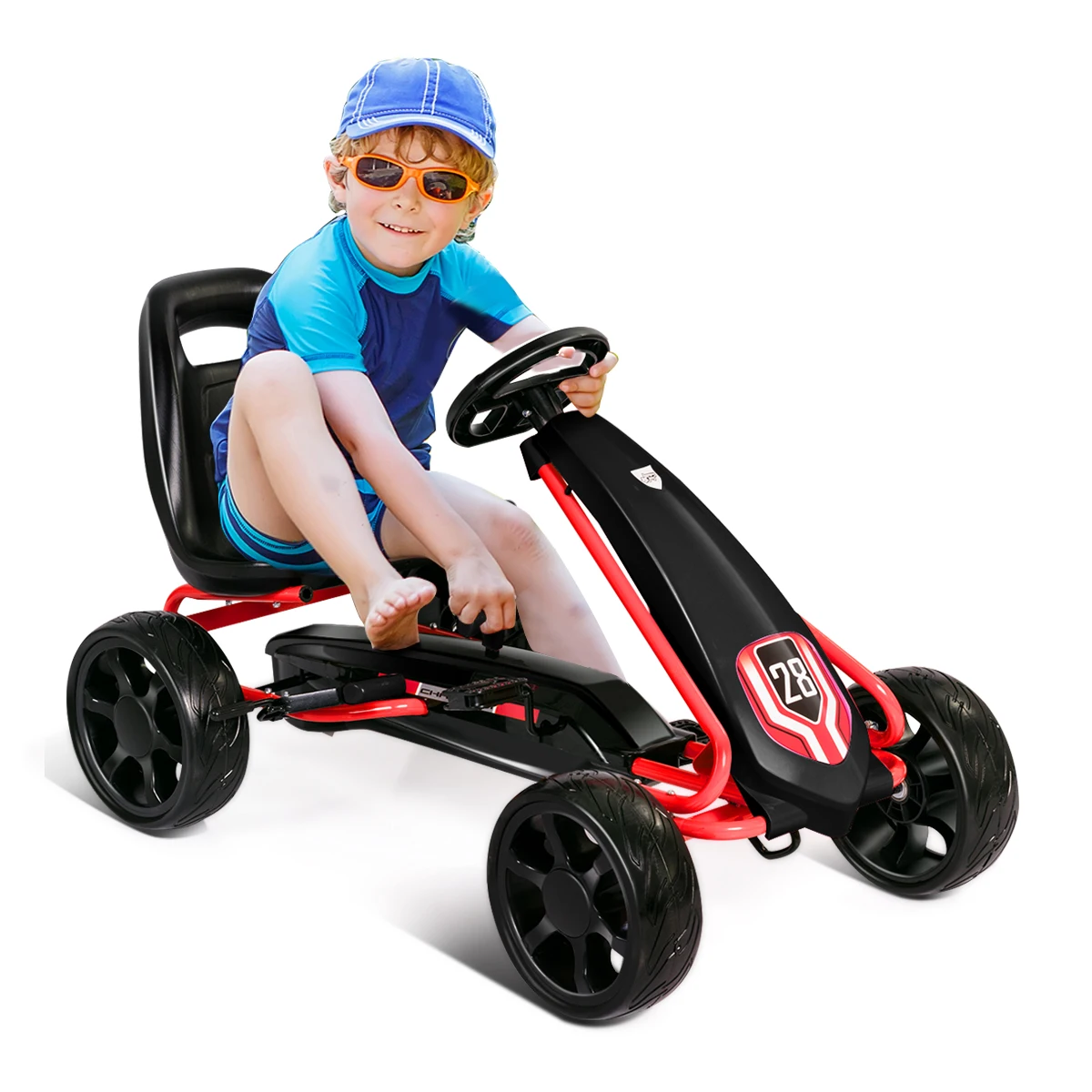 Pedal Go Kart For Teens Above 10ages, Adult Go-kart With Hand Brake, 16inch  Inflatable Wheel, Can Load 120kg - Shopping Cart Covers - AliExpress