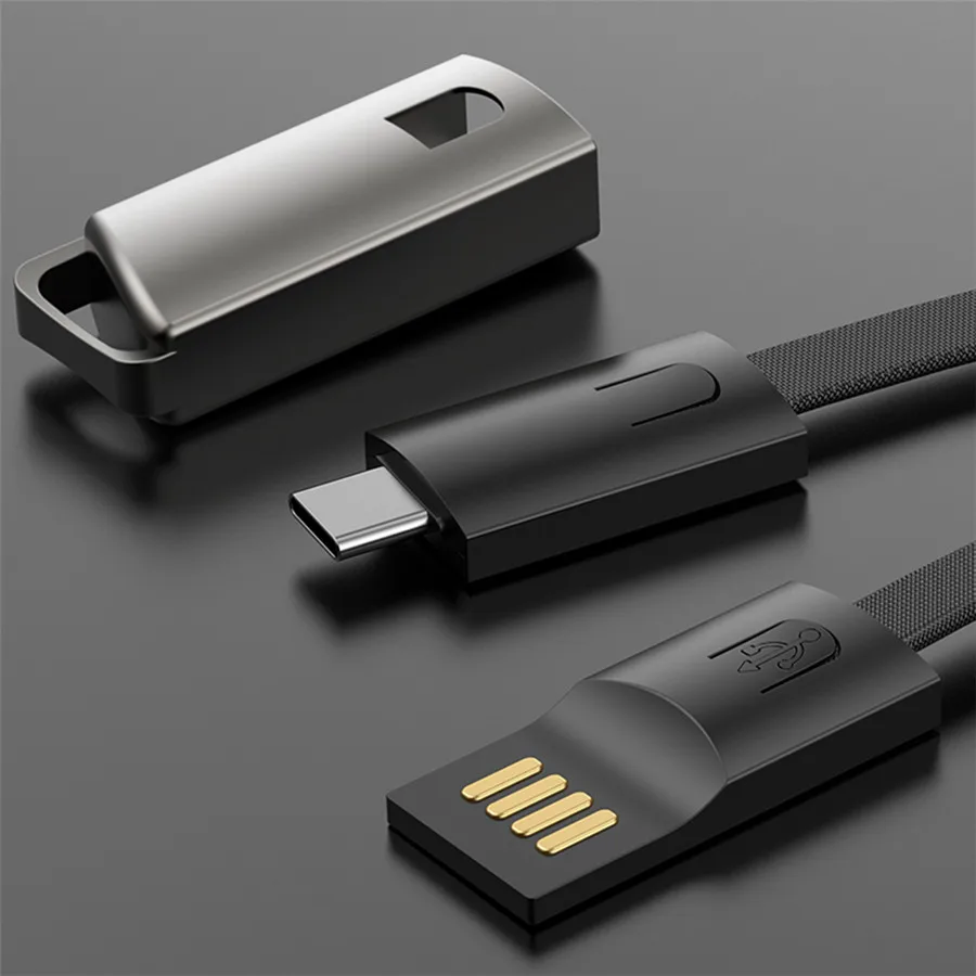 Многофункциональный зарядный кабель Micro USB Type C для Samsung xiaomi брелок портативный
