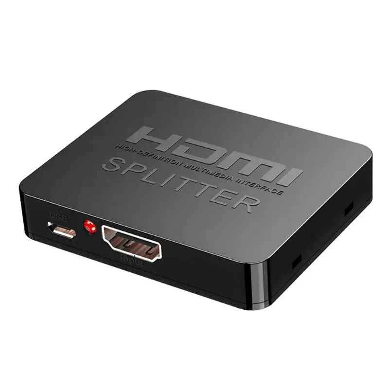 Прочный Двойной HDMI разветвитель износостойкий HW-HD102M Портативный 2 в 1 HDMI разветвитель 4 к видео аудио дисплей двойной HDMI адаптер
