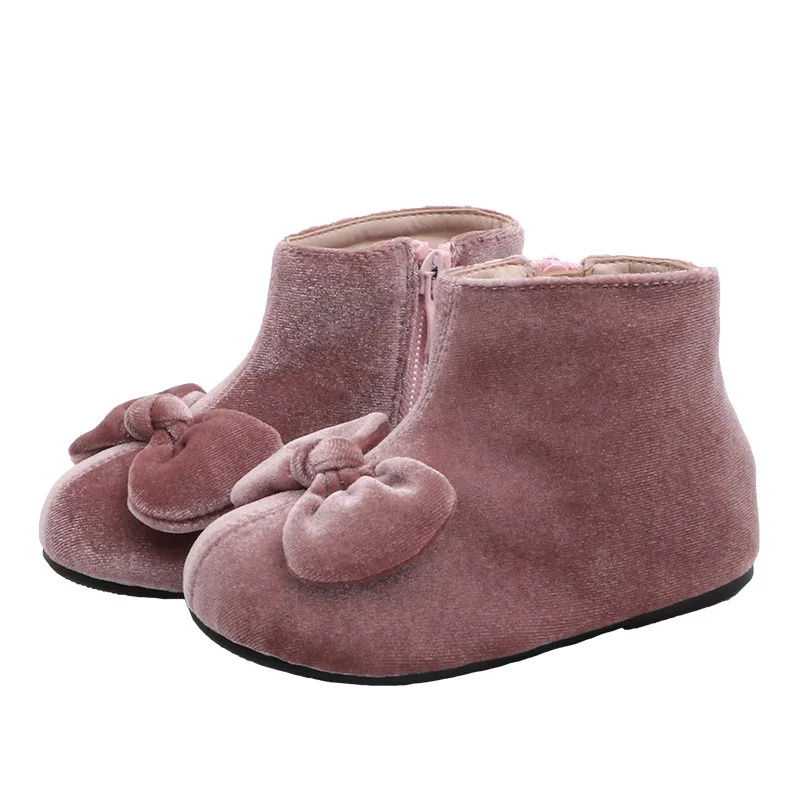 

children's shoes 2019 spring and autumn new Princess single boots Korean fashion embroidery bow girls ankle boots kids sneakers