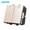 SRAN 52*52 2 gang Switch socket function module accessories suitable for 86*86 panels ► Photo 3/5