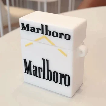 

Cool Fashion Lucky Cigarette Case Earphone Protection Bag for Apple Airpods 2 Bluetooth Wireless Headset Silicone Box Accessori