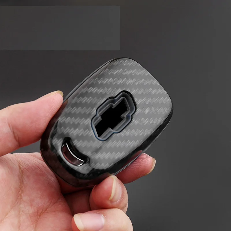 Чехол держатель для автомобильного ключа с принтом из углеродного волокна CHEVROLET