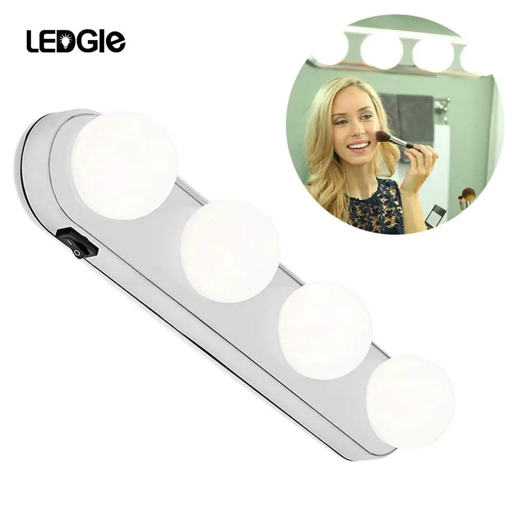  Hollywood Led Mirror Lamp PlasticVanity Lights Suction Cup Vanity Makeup Light Table Bathroom Room 
