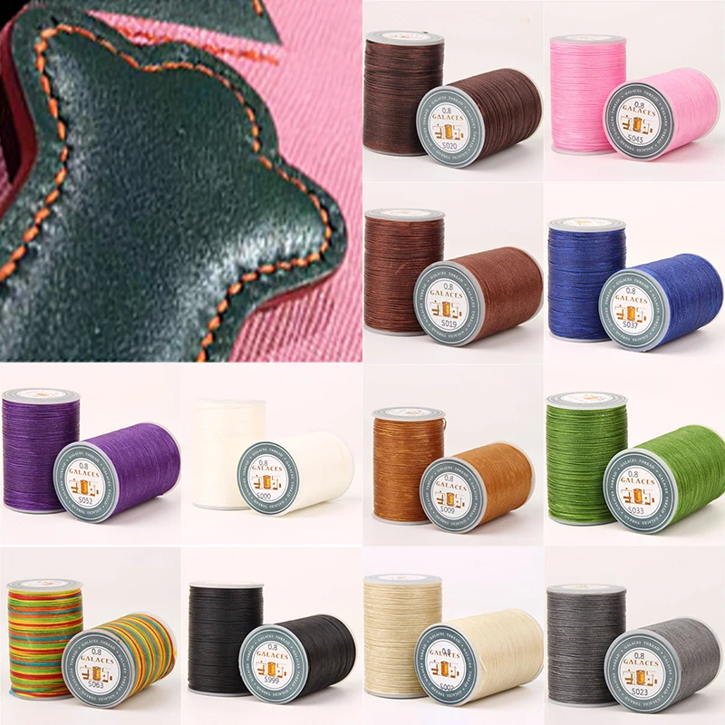 90 Meters Useful 0.8mm Leather Waxed Thread Cord for Hand Stitching Flat Sewing Line DIY Handicraft Tools | Дом и сад