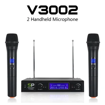 

Wireless Microphone System Dual Cordless Handheld Microphone 2 Channel Professional Cordless Microphone Kit For Studio Karaoke