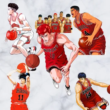 

Basketball Wall Stickers Slam Dunk Nostalgic Cartoon Cartoon Waterproof Glass Stickers Decorative Removable