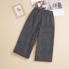 Новинка года; сезон осень-зима; Стильные повседневные брюки с начесом для девочек; свободные брюки для девочек; модная детская одежда на гусеничном ходу