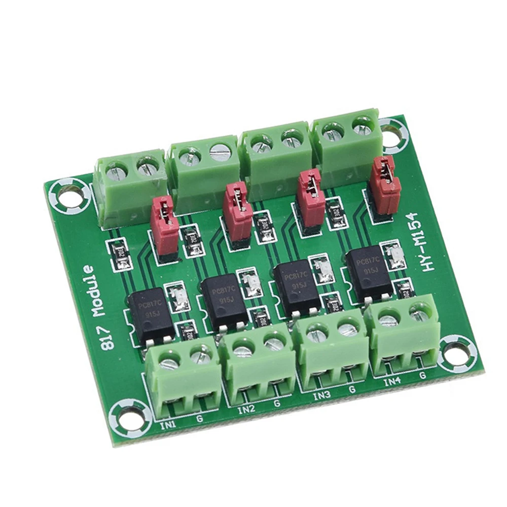 

PC817 PC 817 4 Channel Optocoupler Isolation Board Voltage Converter Adapter Module 3.6-30V Driver Photoelectric Isolated Module