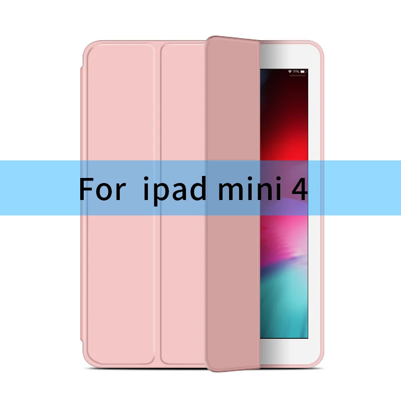 Для iPad Air 2 Air 1 чехол 9,7 принципиально силиконовый мягкий чехол для задней панели 10,5 из искусственной кожи смарт-чехол для iPad Mini 1 2 3 4 5 поколения Чехол - Цвет: mini 4-Pink