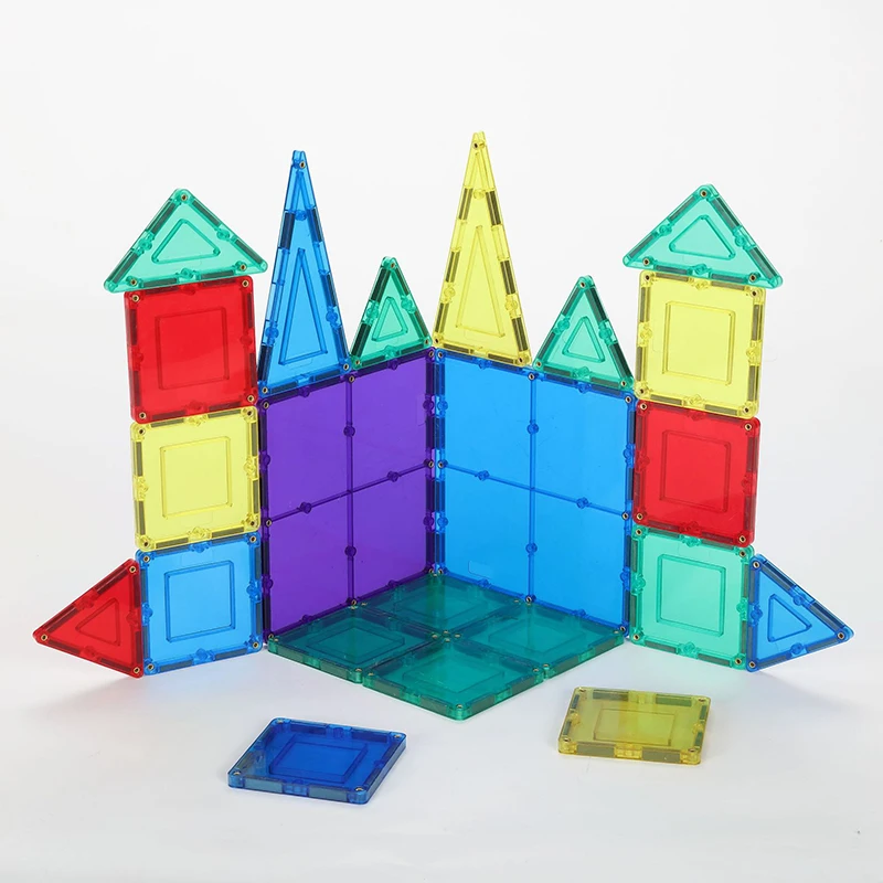 Magnetic piece Building Blocks building magnetic color window construction piece children building interactive toys DIY