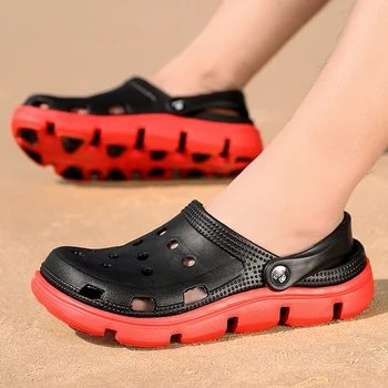 

Men Flip Flops Slippers Summer Unsix Black Lightweight Beach Sandal Male Clogs Blue Flip-Flops Outdoor Crocks Slides for Man