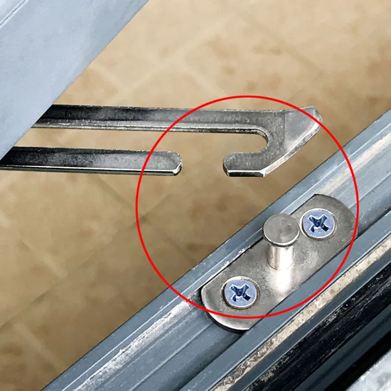 Right Window Wind Brace Hinge Glass Stopper Stainless Steel Safety Lock Buckle Sliding Door Bracket Strut Locator Hardware Part