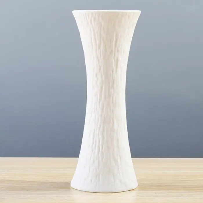1 шт. классическая белая керамическая ваза Современный Простой Искусство и ремесла Цветочная композиция фарфоровая ваза креативный подарок украшение дома VC