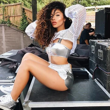 

2020 New Sexy Women See through Hollow out Bodycon Long Sleeve Tops Beach T-Shirt Rock Club Perspective Sheer Mesh Fishnet Tee