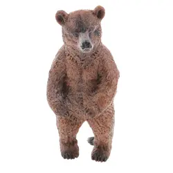 1 шт. реалистичные стоя бурый медведь дикий зоопарк животных подвижная фигурка-Модель Дети игрушка для малышей подарок украшение стола для