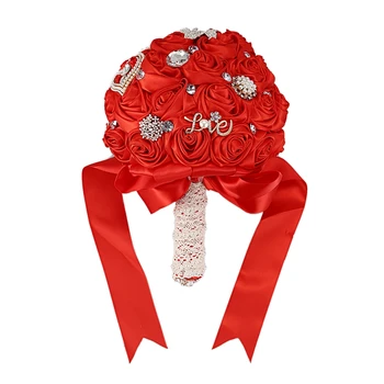 

Gorgeous Wedding Flowers Bridal Bouquet Artificial Wedding Bouquet - Red