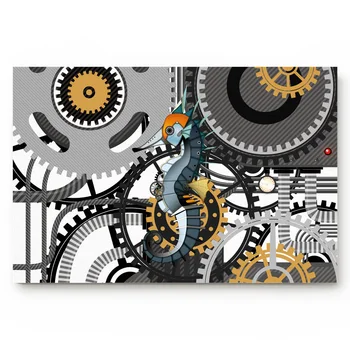 

Steampunk Wind Hippocampus Pattern Living Room Doormat Home Environmental Protection Bathroom Door Non-slip Floor Mat